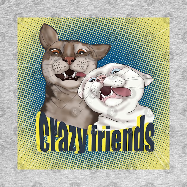 Cats Crazy friends by KateQR